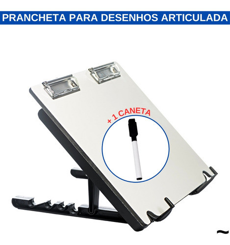 Prancheta De Desenho A4 Dupla Inclinável Articulada Com Nfe 1