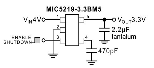 Ic Mic5219-3.3bm5 Mic5219-3.3 Regulador Lineal Sot23-5 3.3v 1