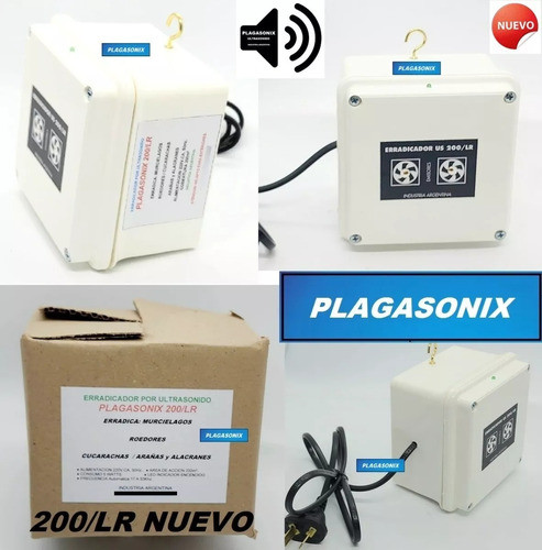 Erradicador Ultrasonico De Ratas Plagasonix 200-lr Ind. Arg. 1