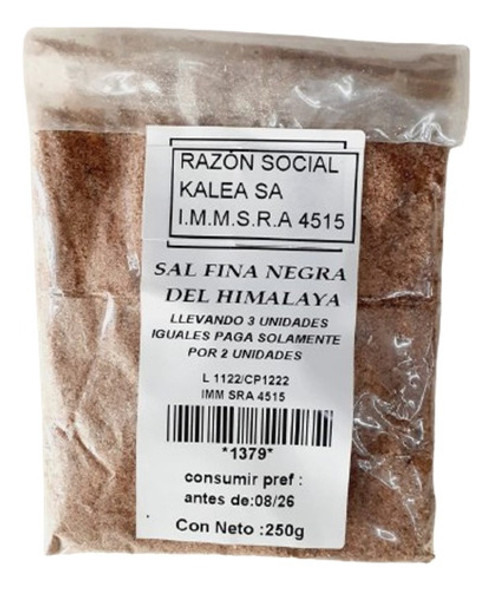 Sal Negra Del Himalaya 250g. Lleve 3 Pague 2. 0
