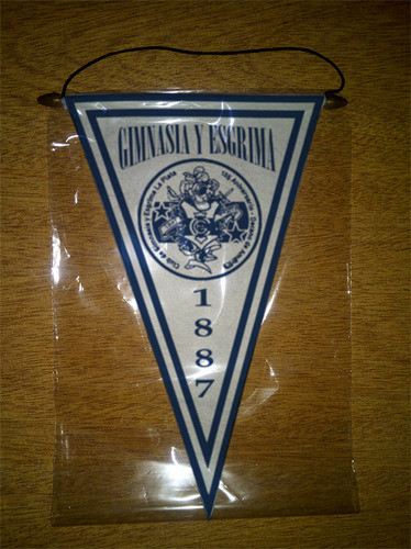 Banderin Paño 37cm Gimnasia Esgrima La Plata Modelo 20 0