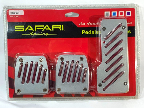 Juego Pedaleras 3pzs Rojo Auto Universal Regalo O212 Regalo! 1