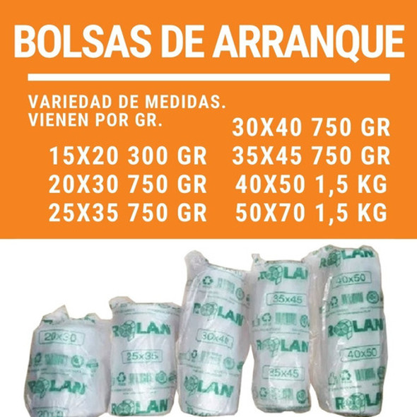 Bolsa Rollo Arranque 20x30 Apto Freezer 750gr 1