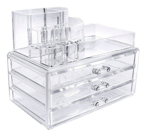 Organizador Cosmeticos Transparente Con Cajones 0