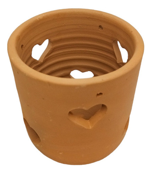 4 Vasos Cilindro Com Furos De Coração Para Orquideas Enfeite 1