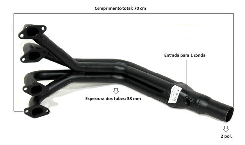Coletor 4 X1 Dimensionado 4x1 Palio - 1.0 A 1.6 K51 1