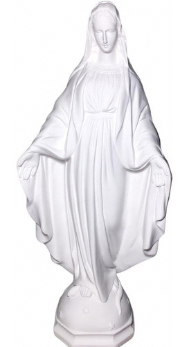 Virgen Medalla Milagrosa 30 Cm De Yeso Molderia Italiana 0