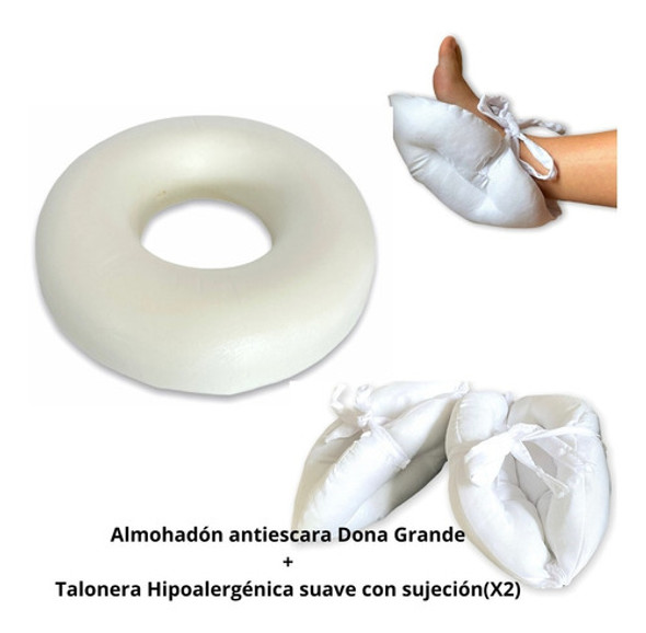 Almohadon Redondo + Talonera Antiescara Viscolastico Suave 1