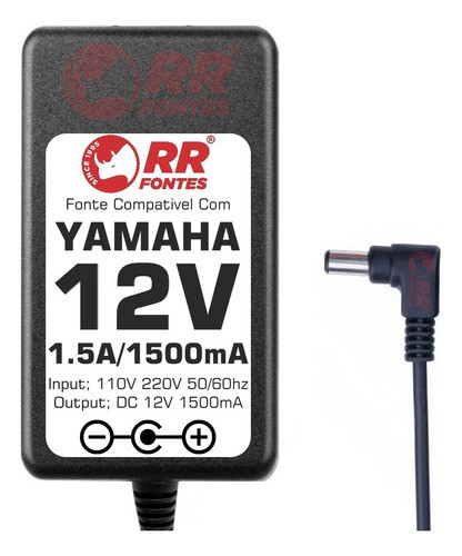 Fonte Carregador 12v Para Yamaha Piano Digital P45 0