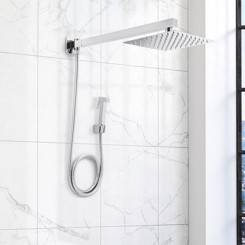 Chuveiro Ducha Gás Solar Inox Com Desviador E Gatilho Luxo 1