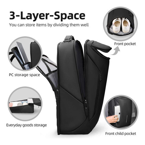 Mochila De Negocios De Muzee Para Hombres, Mochila De Laptop 1