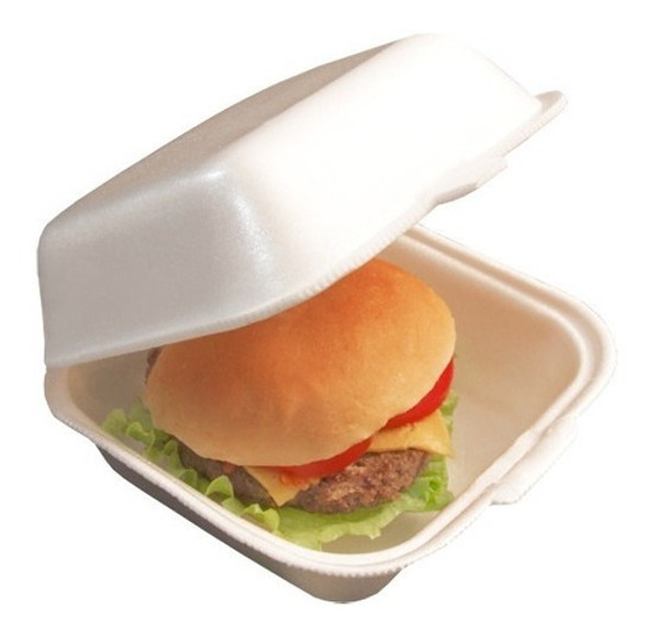 400un Bandeja P/ Hambúrguer Isopor Hamburgueira Lanche Ch02 0