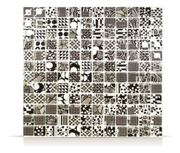Malla 30x30 Mosaico Dots Vidrio Piu 0