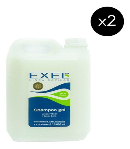 Shampoo Exel Gel Almendra Cabellos Secos Peluqueria 4lts X2 0