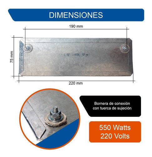 Resistencia Para Panchera Electrica 550w 22 X 7,5 Cm 1