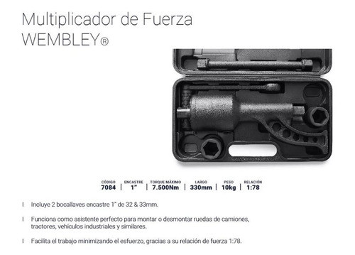Multiplicador Fuerza Camiones Wembley Enc 1 Con Tubos 7500nm 1