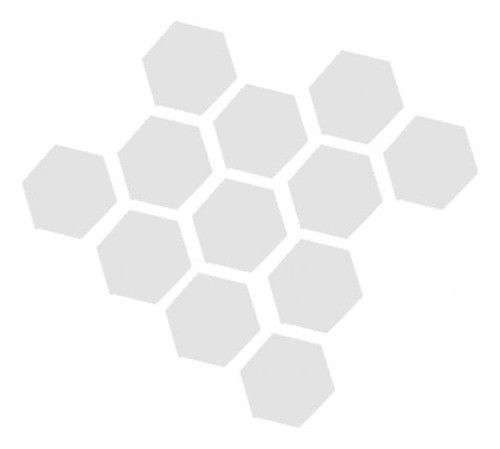 6 X 12pcs 3d Hexágono Plástico Diy Adesivos De Prata 0