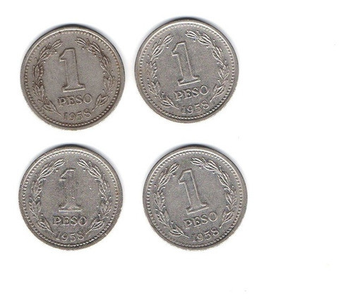 Monedas De Un Peso Del Año 1958 0