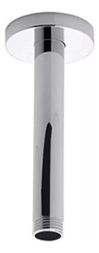 Brazo Caño Vertical Ducha Techo Acero Cromado 20cm + Roseta 0