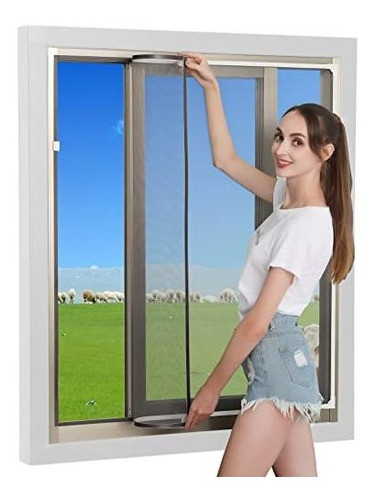 Mosquitero Con Cinta Magnetica Blanco Ventana  142 X 89 Cm 1