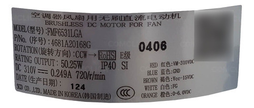 Motor Ventilador Evaporadora Ar LG Crnu28gtpc4 Atnw24gplp0 1