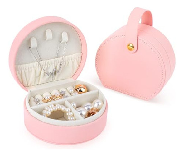 Joyero Estuche Organizador Pequeño Con Manija - Rosa 0
