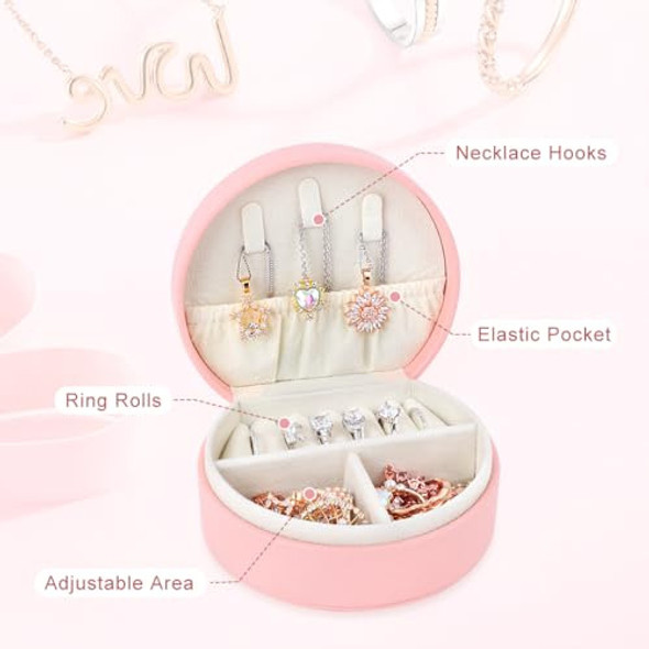 Joyero Estuche Organizador Pequeño Con Manija - Rosa 1
