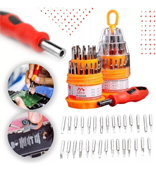 Juego Set Destornilladores Kit 30 Puntas Intercambiables 0
