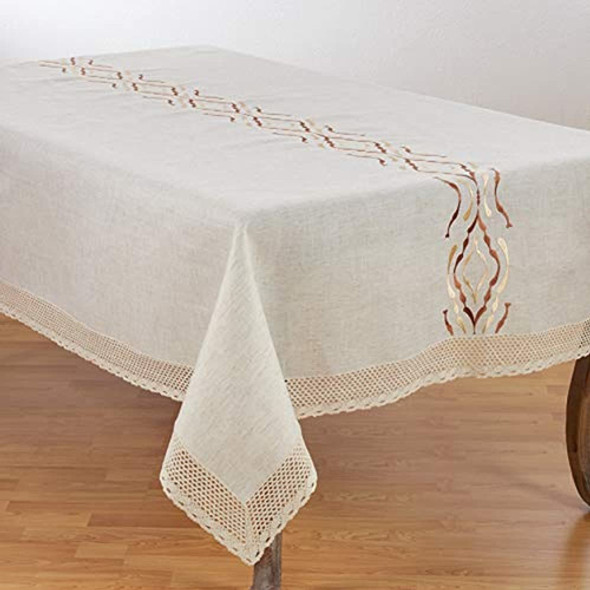 Saro Lifestyle Colección Caledonia Mantel De Mezcla De Polié 0 Saro Lifestyle Colección Caledonia Mantel De Mezcla De Polié 0