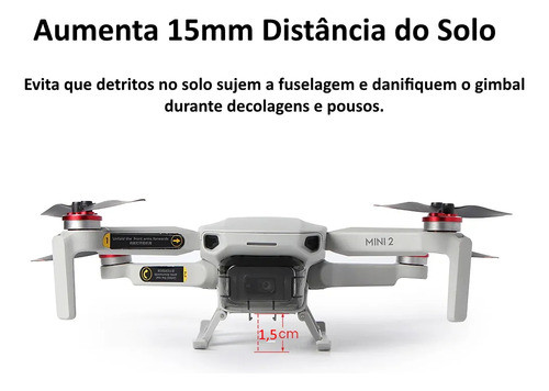 Trem De Pouso Dobrável Drone Mavic Mini 1 / 2 / Se. 15mm Alt 1