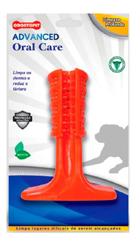 Mordedor Escova De Dente Cachorro Odontopet Media Vermelha 0