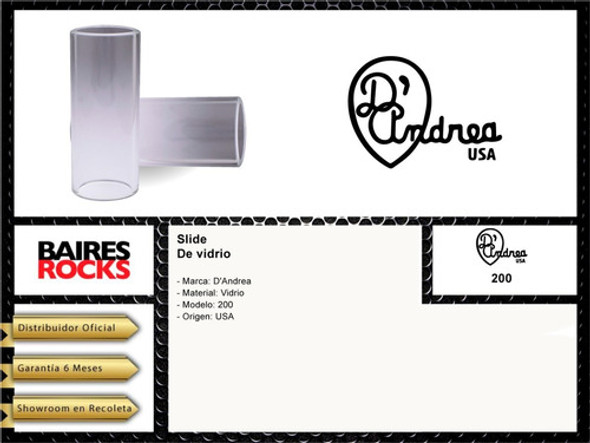 Slide De Vidrio D'andrea Modelo 200 Cuo 1
