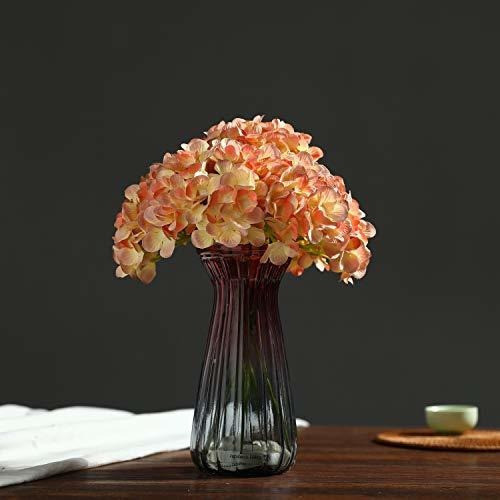 Hortensias Artificiales X10u - Diametro 16cm - Naranja Claro 1