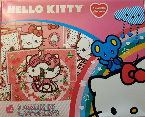 Puzzle Hello Kitty X 3 Distribuidora Lv 0