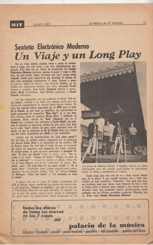 1971 Rock Nacional Notas Ovni 87 Sexteto Sky Point Hit Nº 13 1