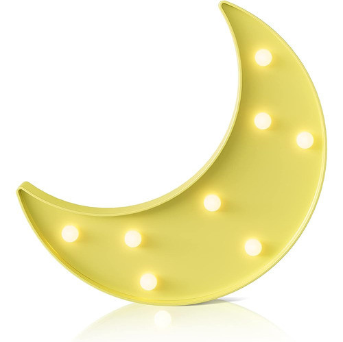 Ganrami Yellow Moon Decor Dormitorio, Luz De La Noche De Lun 0