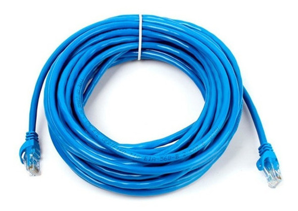 Cable De Red Utp Patch Cord Categoría 6 10 M Azul 0