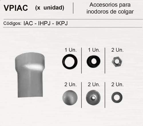Accesorio Inodoro De Colgar Vpiac - Ferrum Adrogué 1