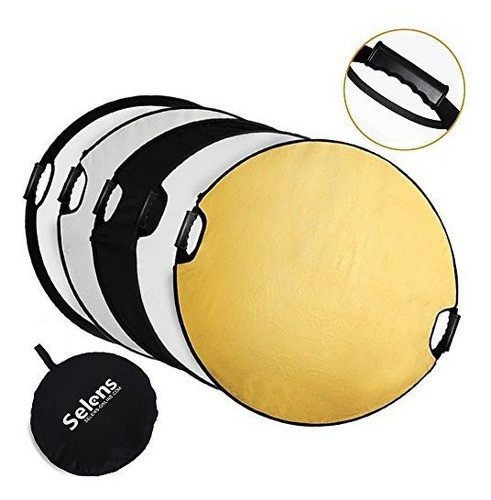 Selens 5 En 1 43 Pulgadas (110 Cm) Mango Portatil Reflector 0