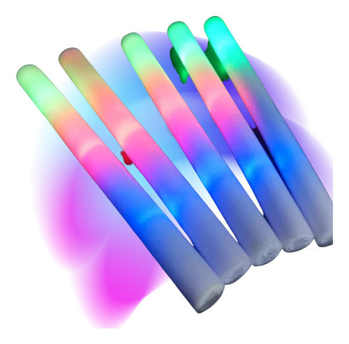 Kit 15 Bastão Led Espuma Casamento Balada Neon Pisca Festa 0