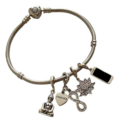 Bolenvi Deslumbrante Loto Rosa Yoga Yogi Budismo 925 Colgant 1