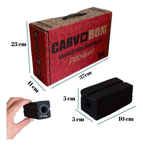 Kit 2 Caixas De Carvão Para Churrasco Premium S/ Fumaça 1