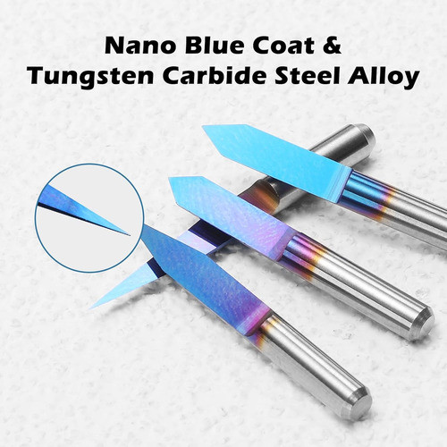 Kit De 10 Brocas Cnc Router Bits Con Ángulos De 10 A 90 Grad 1