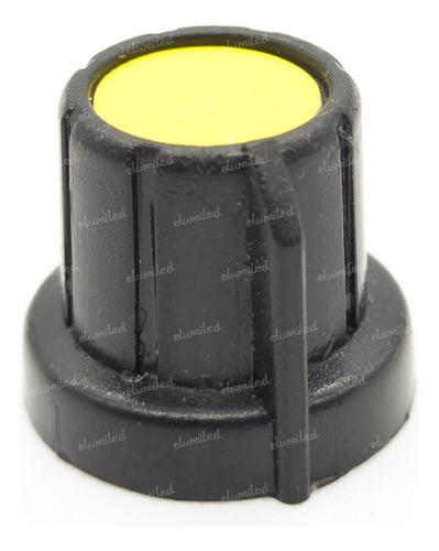 Perilla Potenciometro Amarilla 17mm X 14mm Eje Estriado 0