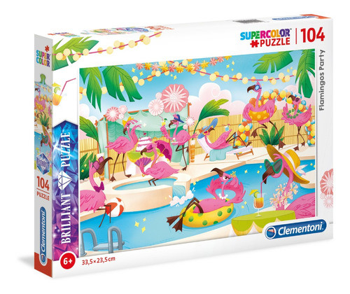 Puzzle Clementoni Flamnigos Brillantes 104 Piezas 20151 Ub 0