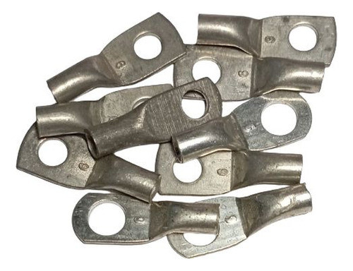 Terminal Desnudo Cobre Estañado 6mm Ojal 3/16  Pack X5 0