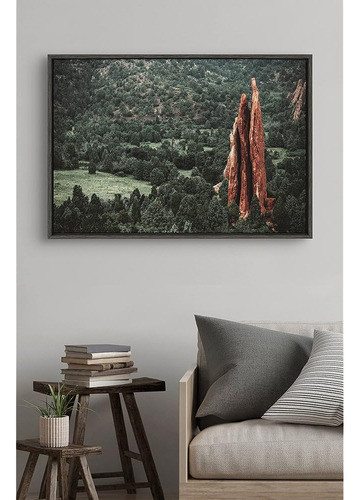 Kate Y Laurel Sylvie Garden Of The Gods Framed Canvas Wall A 1