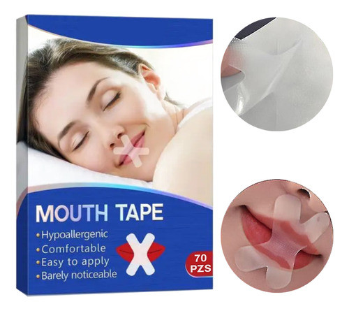 70 Tiras Bucales Anti Ronquidos Mejora Respiración Nasal 0