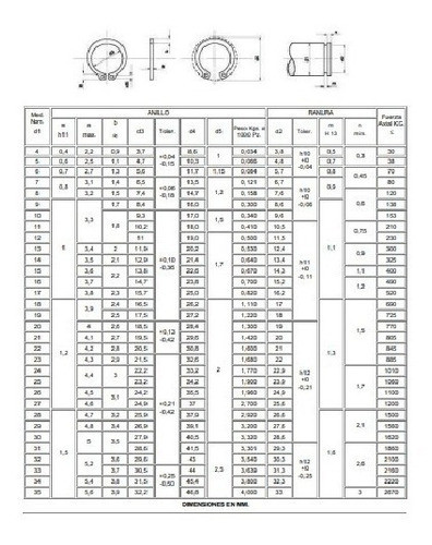 Anillo De Seguridad Seeger Din 471 Para Eje De 22mm X10u 1