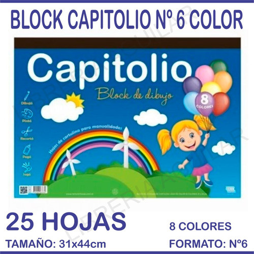Block Dibujo Capitolio Color Nº6 Tempera Acuarela 1